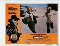 s288 FAMILY PLOT movie lobby card #1 '76 Dern & Harris fleeing car!