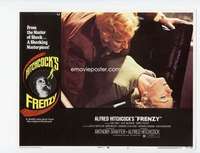 s279 FRENZY movie lobby card #5 '72 Hitchcock, close up of victim!