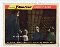 s127 I CONFESS movie lobby card #8 '53 Clift confronted in church!