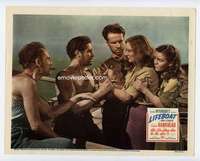 s044 LIFEBOAT #3 movie lobby card '44 Bankhead confronted by cast!