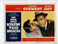 s189 MAN WHO KNEW TOO MUCH movie lobby card #6 '56 Stewart close up!