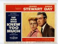s186 MAN WHO KNEW TOO MUCH movie lobby card #7 '56 Stewart & Day c/u