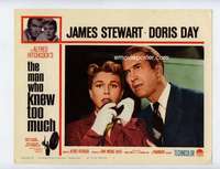 s193 MAN WHO KNEW TOO MUCH movie lobby card #2 R60s Stewart & Day c/u