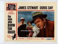 s196 MAN WHO KNEW TOO MUCH movie lobby card #6 R60s James Stewart c/u