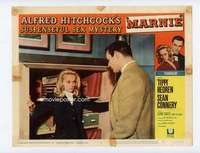 s257 MARNIE movie lobby card #5 '64 Tippi Hedren caught red-handed!