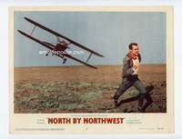 s222 NORTH BY NORTHWEST movie lobby card #2 '59 classic crop-dusting!