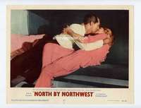 s226 NORTH BY NORTHWEST movie lobby card #3 '59 Grant & Saint fondle!