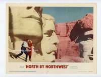 s223 NORTH BY NORTHWEST movie lobby card #5 '59 classic Mt. Rushmore!