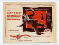 s221 NORTH BY NORTHWEST title movie lobby card '59 Cary Grant, Hitchcock