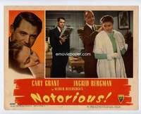 s061 NOTORIOUS movie lobby card #8 '46 Cary Grant, Bergman, Calhern