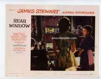 s143 REAR WINDOW movie lobby card #2 '54 Grace Kelly & Stewart spying!