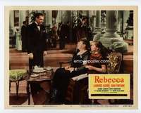 s011 REBECCA movie lobby card #2 R56 Laurence Olivier, Joan Fontaine