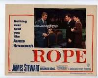 s083 ROPE movie lobby card #3 '48 James Stewart, Dall, Farley Granger