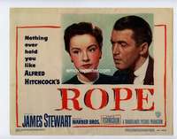 s084 ROPE movie lobby card #5 '48 James Stewart c/u, Alfred Hitchcock