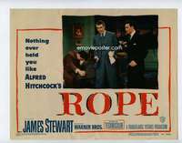 s086 ROPE movie lobby card #7 '48 James Stewart exposes the killers!