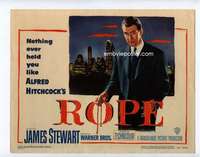 s081 ROPE title movie lobby card '48 James Stewart, Alfred Hitchcock classic!
