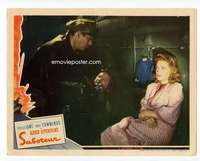 s033 SABOTEUR #7 movie lobby card '42 flashlight shined on Lane!