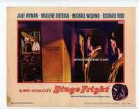 s104 STAGE FRIGHT movie lobby card #2 '50 Wyman, Alfred Hitchcock