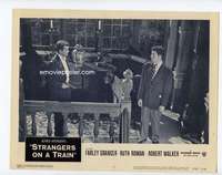 s117 STRANGERS ON A TRAIN movie lobby card #7 R57 Walker with gun!
