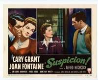 s021 SUSPICION movie lobby card #7 R53 Joan glares at Cary Grant!