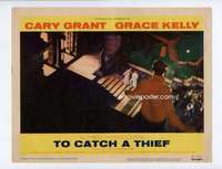 s160 TO CATCH A THIEF movie lobby card #2 '55 Grant about to steal!