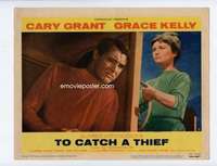 s157 TO CATCH A THIEF movie lobby card #7 '55 Cary Grant close up!