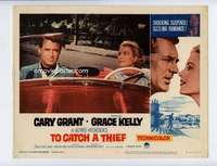 s163 TO CATCH A THIEF movie lobby card #7 R63 Grant & Kelly driving!
