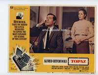 s271 TOPAZ movie lobby card #7 '69 Alfred Hitchcock, man on phone!