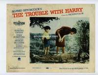 s175 TROUBLE WITH HARRY movie lobby card #1 '55 MacLaine & Mathers