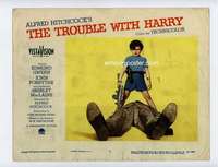 s174 TROUBLE WITH HARRY movie lobby card #7 '55 Beaver Cleaver w/gun!
