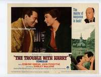 s178 TROUBLE WITH HARRY movie lobby card #4 R63 John & Shirley c/u!