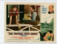 s177 TROUBLE WITH HARRY movie lobby card #5 R63 Forsythe, MacLaine