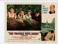 s179 TROUBLE WITH HARRY movie lobby card #7 R63 top stars portrait!