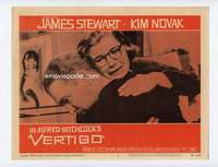 s220 VERTIGO movie lobby card #3 '58 James Stewart,Barbara Bel Geddes