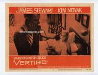 s218 VERTIGO movie lobby card #5 '58 James Stewart & Kim Novak in bed
