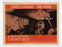 s217 VERTIGO movie lobby card #8 '58 James Stewart menaces Kim Novak!