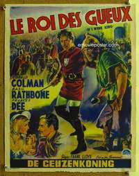t279 IF I WERE KING Belgian movie poster R50s Ronald Colman,Rathbone