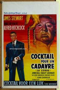 t292 ROPE Belgian movie poster R60s James Stewart, Alfred Hitchcock