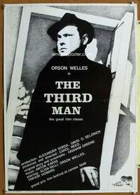 t268 THIRD MAN Belgian 22x31 movie poster R80s Orson Welles, noir!