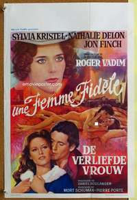 t295 UNE FEMME FIDELE Belgian movie poster '76 Vadim, Sylvia Kristel