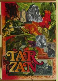 t319 GREYSTOKE Czech movie poster '83 Tarzan, cool Ziegler jungle art!