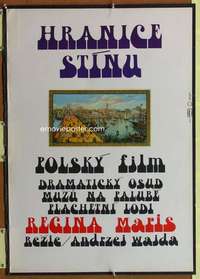 t320 SHADOW LINE Czech movie poster '70s Andrzej Wajda, Grygar art!