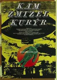 t325 KAM ZMIZEL KURYR Czech movie poster '81 wild Vaca artwork!