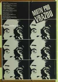 t335 MOTIV PRO VRAZDU Czech movie poster '74 Julius Matula, Vaca art!