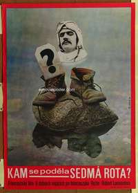 t339 NOW WHERE DID THE 7TH COMPANY GO Czech movie poster '73 Vaca art!