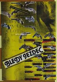 t342 PALE RIDER Czech movie poster '88 Eastwood, cool image of guns!