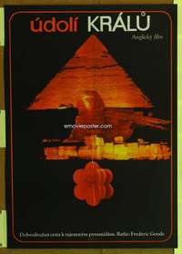 t363 VALLEY OF THE KINGS Czech movie poster '64 Sphinx & pyramid!