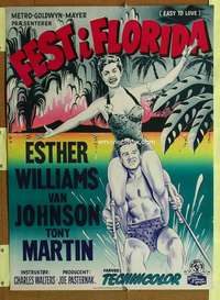 t217 EASY TO LOVE Danish movie poster '53 Esther Williams,Van Johnson
