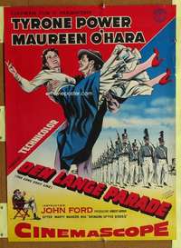 t224 LONG GRAY LINE Danish movie poster '54 Tyrone Power, O'Hara