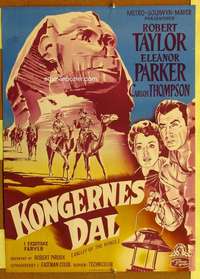 t233 VALLEY OF THE KINGS Danish movie poster '54 Robert Taylor